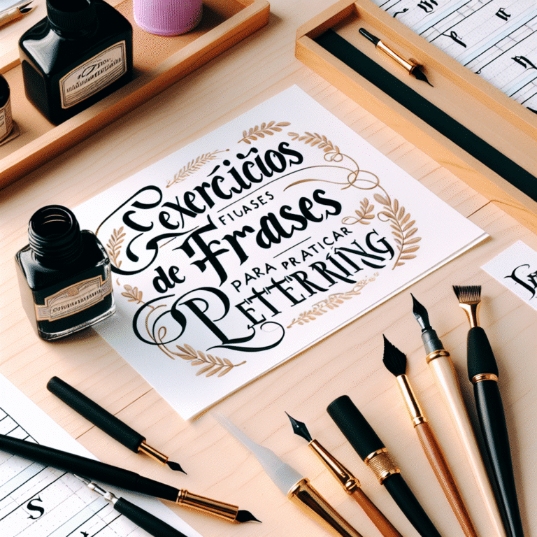 exercícios de frases para praticar lettering