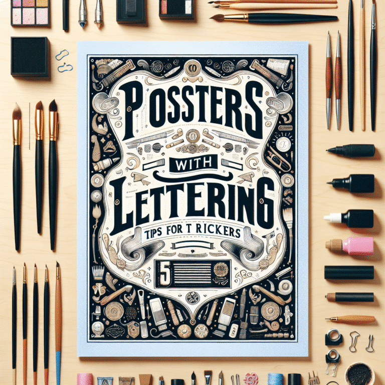 pôsteres com lettering: dicas e truques para iniciantes
