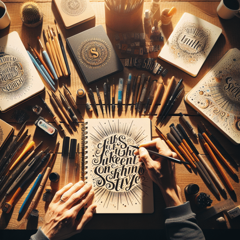 Técnicas para fazer lettering em cadernos de forma artística