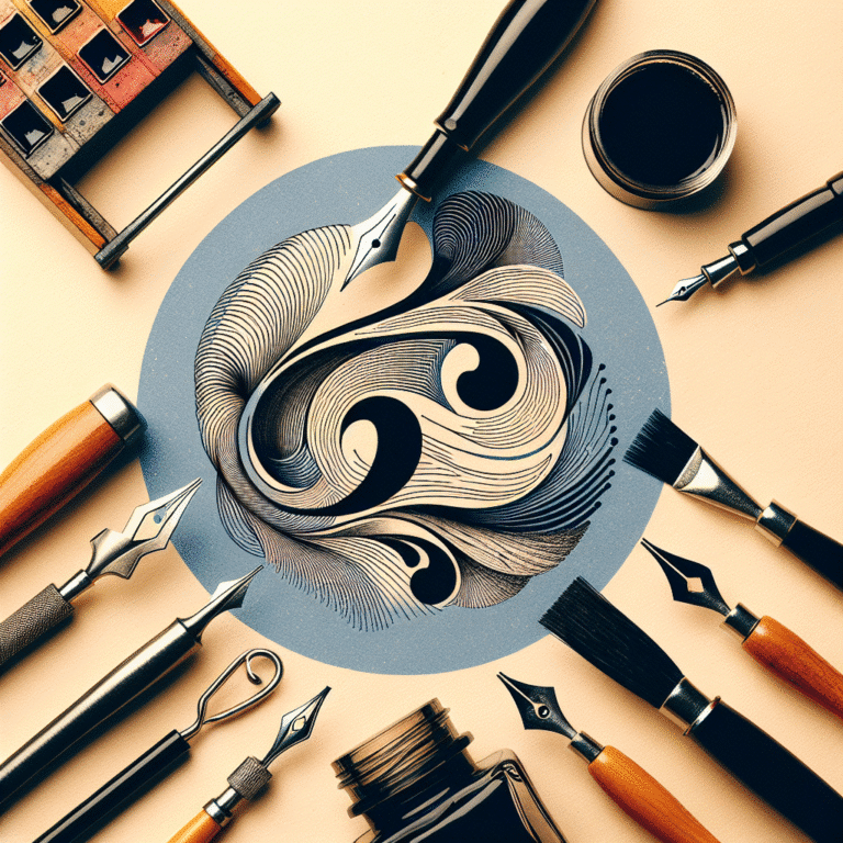 traços iniciais para lettering artístico